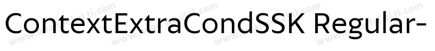 ContextExtraCondSSK Regular字体转换